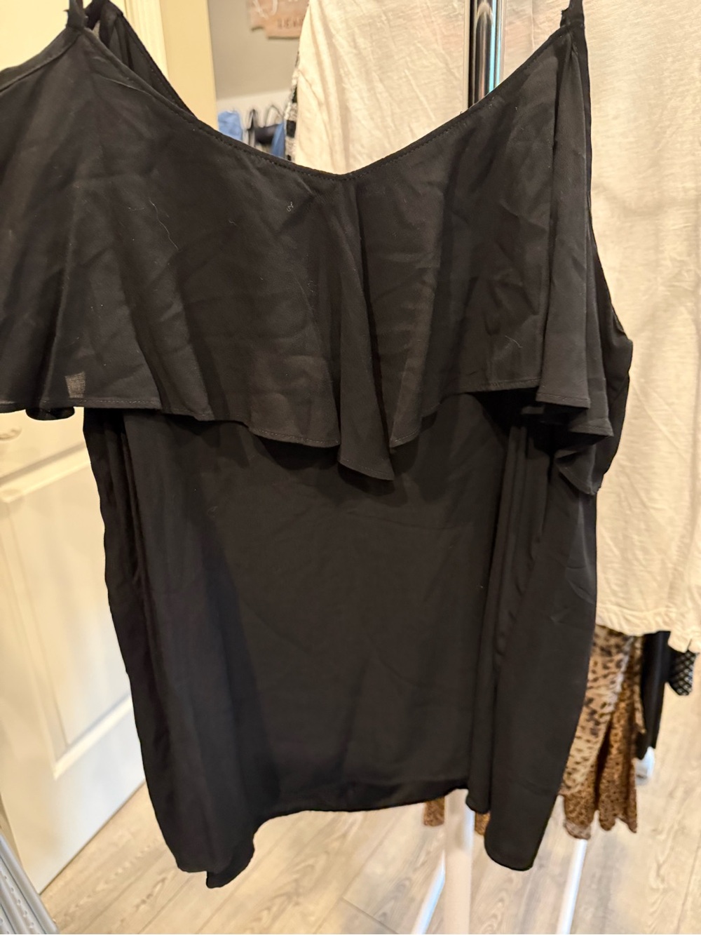 Old Navy Black Ruffle Camisole